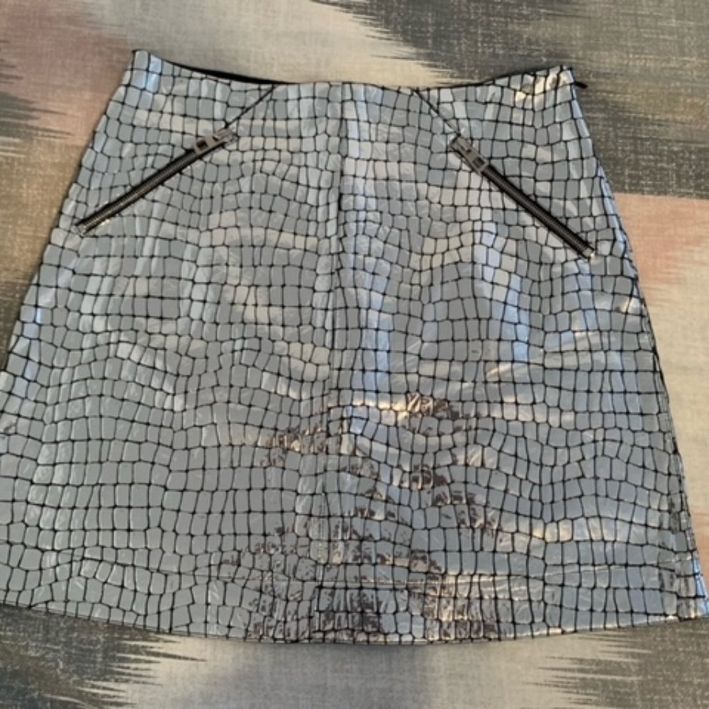 LOEWE Croc Lambskin Leather skirt
